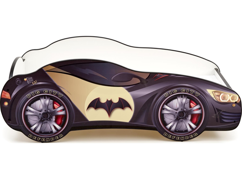 Detská autoposteľ BATCAR 140x70 cm