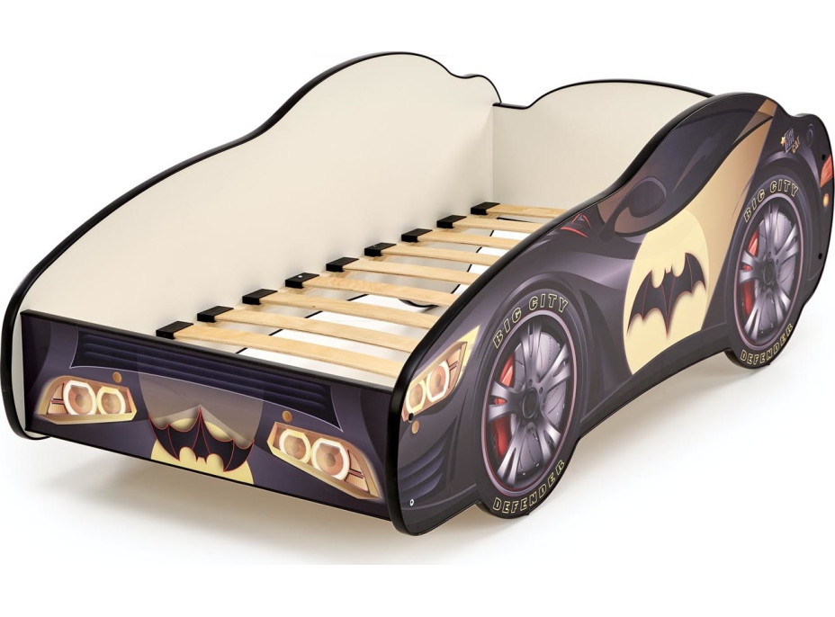 Detská autoposteľ BATCAR 140x70 cm