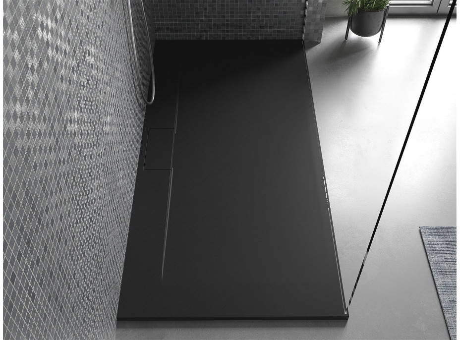 Sprchová SMC vanička MEXEN EGON 90x180 cm - čierna, 4R709018
