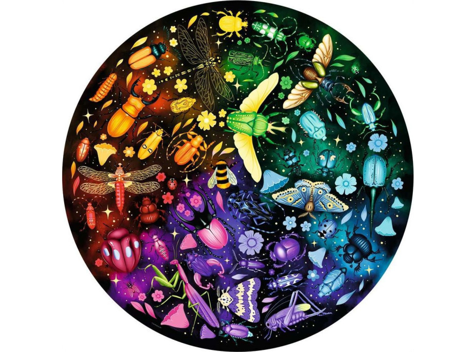 RAVENSBURGER Okrúhle puzzle Kruh farieb: Svet hmyzu 500 dielikov