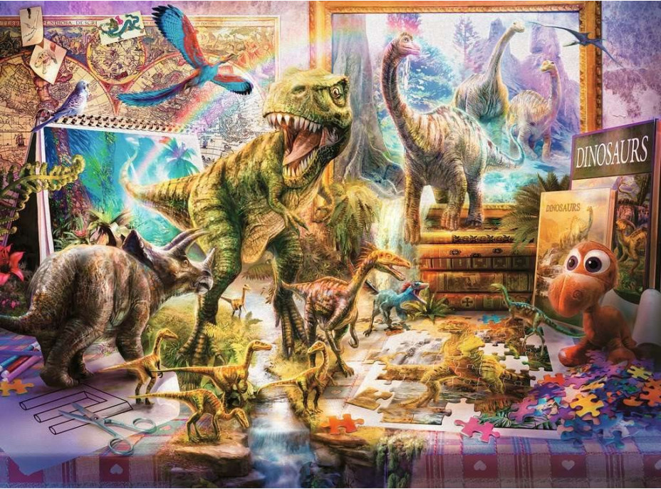 RAVENSBURGER Puzzle Dinosaury ožívajú XXL 100 dielikov