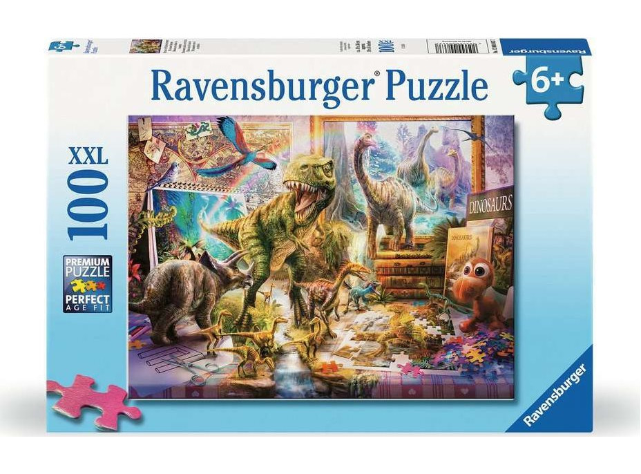 RAVENSBURGER Puzzle Dinosaury ožívajú XXL 100 dielikov