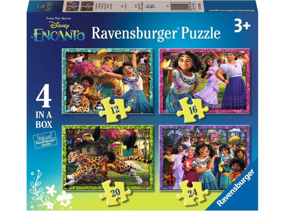 RAVENSBURGER Puzzle Encanto 4v1 (12, 16, 20, 24 dielikov)