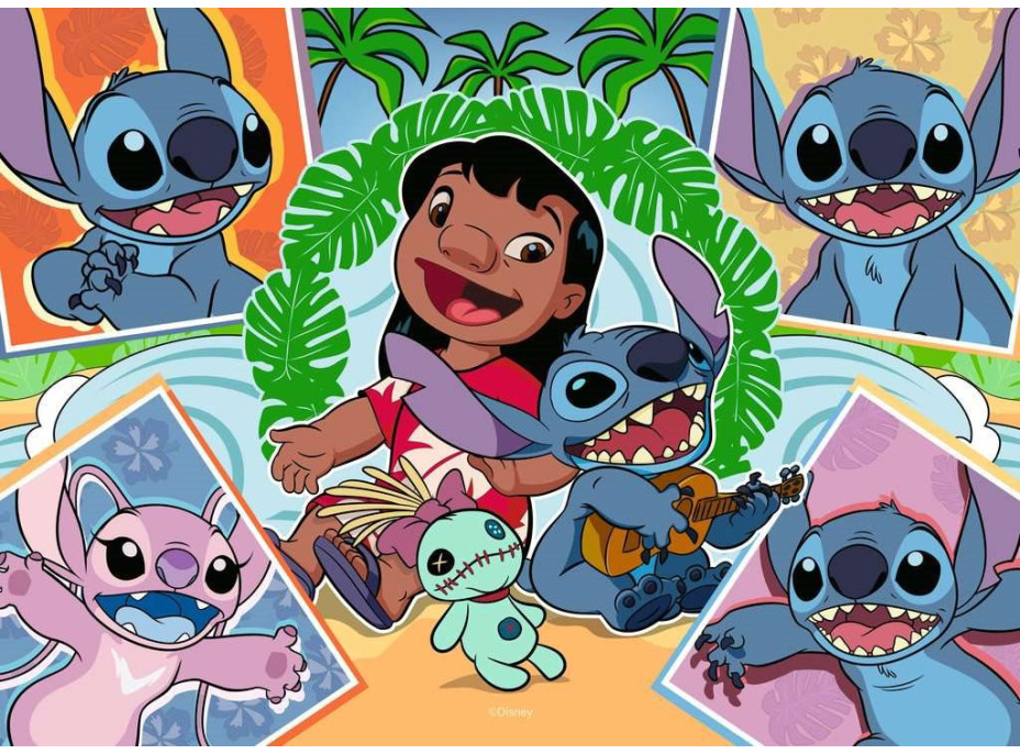 RAVENSBURGER Puzzle Lilo a Stitch 4x100 dielikov