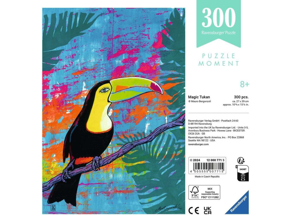 RAVENSBURGER Puzzle Moment: Magický tukan 300 dielikov