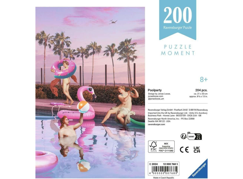 RAVENSBURGER Puzzle Moment: Party pri bazéne 200 dielikov