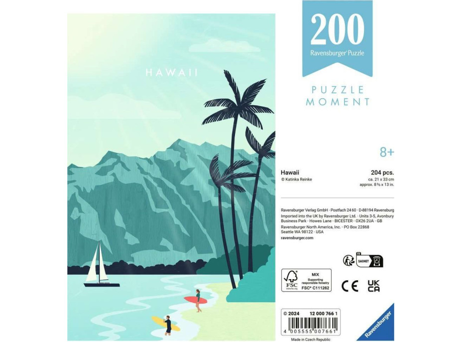 RAVENSBURGER Puzzle Moment: Havaj 200 dielikov