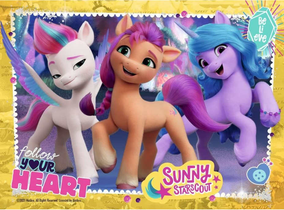 RAVENSBURGER Puzzle My Little Pony 4v1 (12, 16, 20, 24 dielikov)
