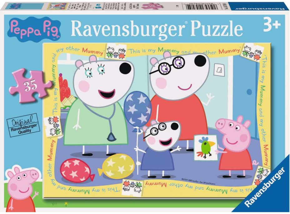 RAVENSBURGER Puzzle Prasiatko Peppa 35 dielikov