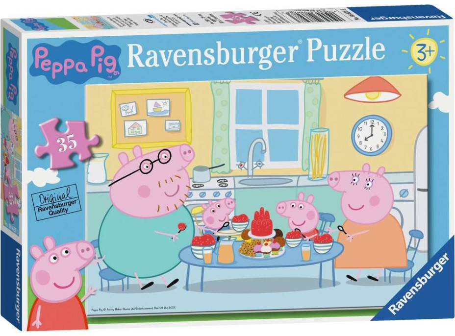 RAVENSBURGER Puzzle Prasiatko Peppa: Family Time 35 dielikov