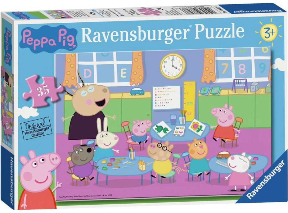 RAVENSBURGER Puzzle Prasiatko Peppa: V triede 35 dielikov