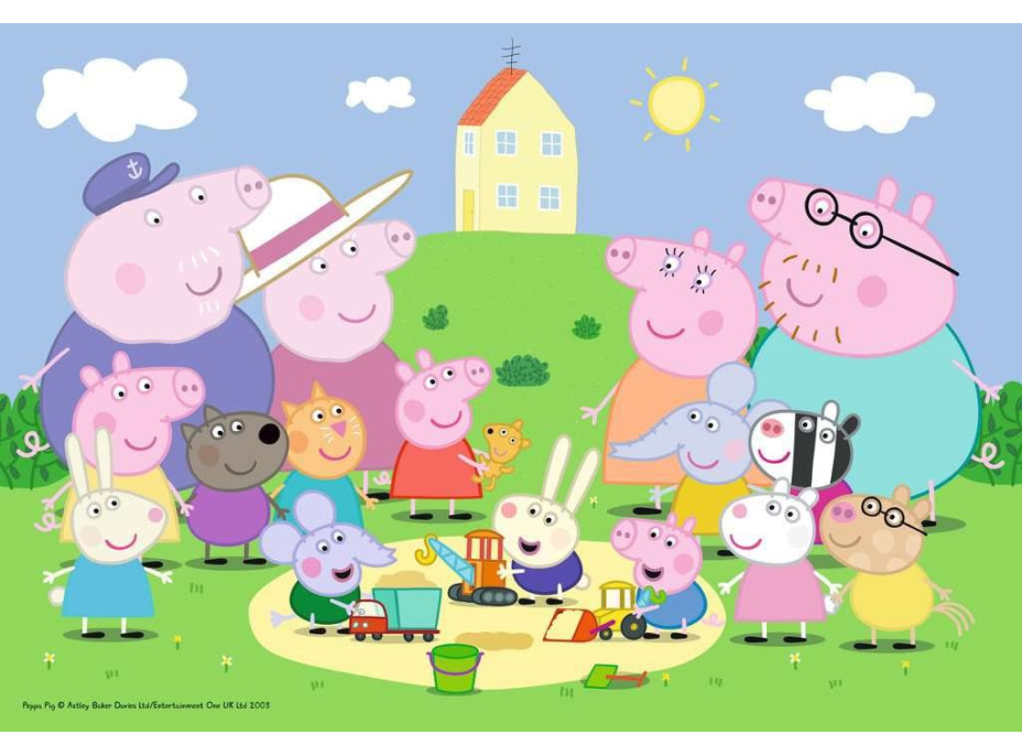 RAVENSBURGER Puzzle Prasiatko Peppa: Zábava na slnku 35 dielikov