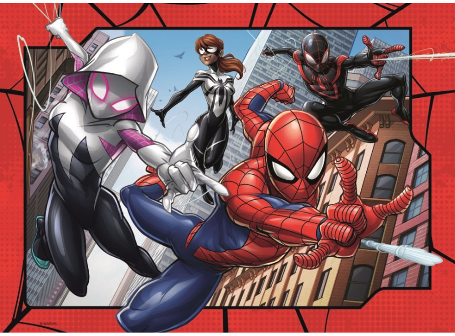 RAVENSBURGER Puzzle Spiderman 4x100 dielikov