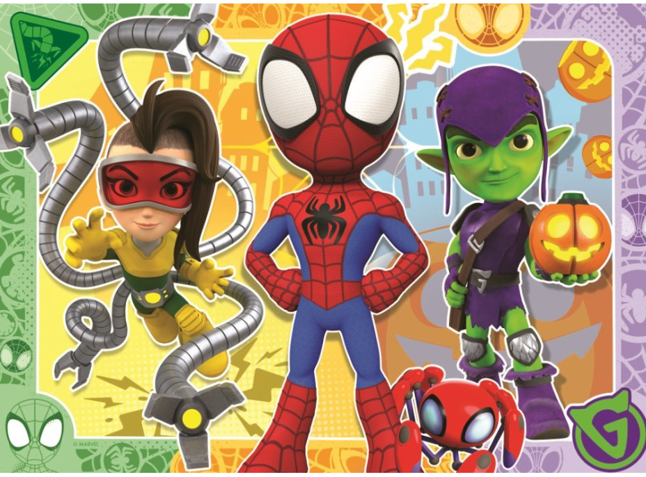 RAVENSBURGER Puzzle Spidey a jeho úžasní priatelia 4x42 dielikov