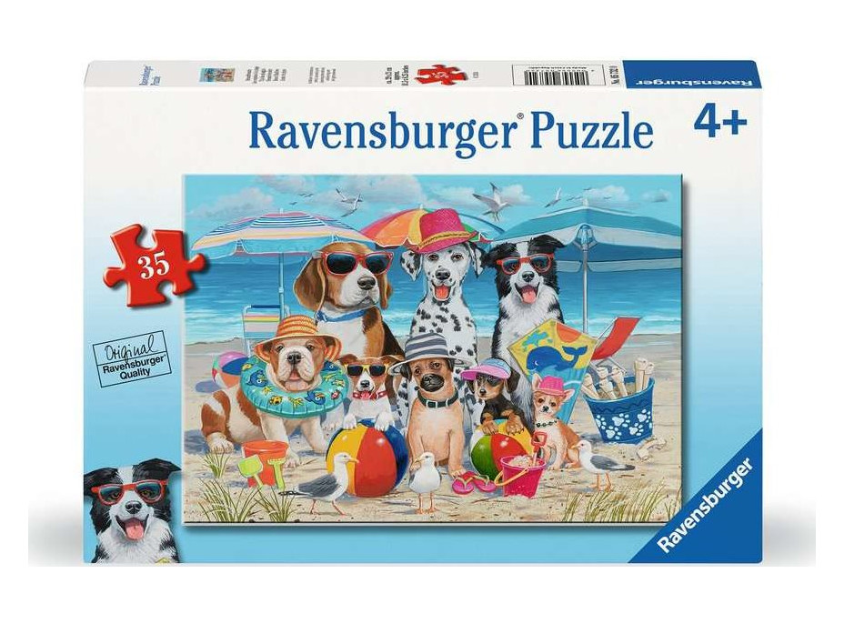 RAVENSBURGER Puzzle Zvierací kamaráti na pláži 35 dielikov