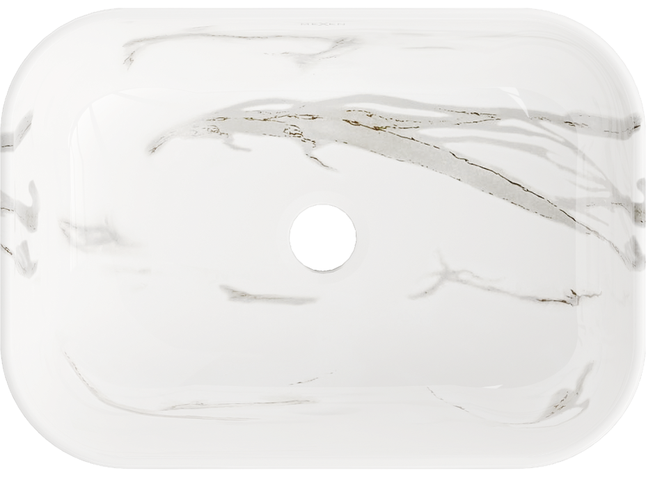 Keramické umývadlo MEXEN RITA - imitácia kamane - biele / šedé, 21084584