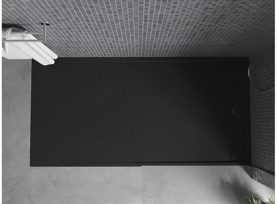 Sprchová SMC vanička MEXEN AMON 70x140 cm - čierna, 4F707014