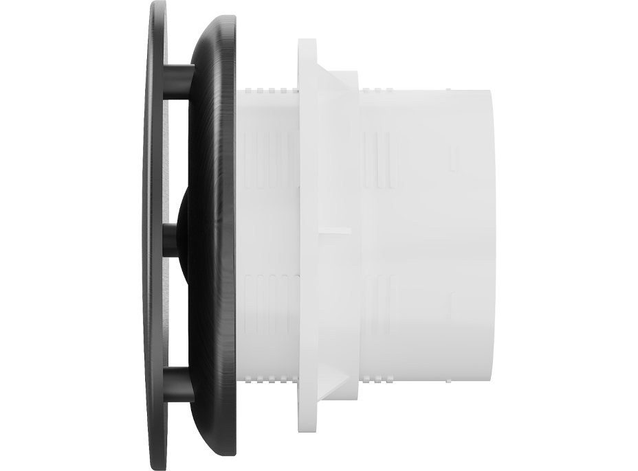 Kúpeľňový ventilátor MEXEN AXR 100 so spätnou klapkou a senzorom vlhkosti - čierny, W9602-100H-70