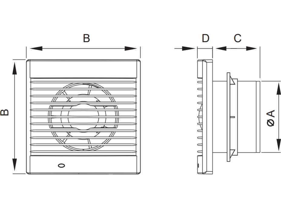 Kúpeľňový ventilátor MEXEN EXS 120 so spätnou klapkou a ovládaný lankom - biely, W9604-125K-00