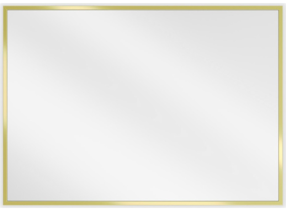 Obdĺžnikové zrkadlo MEXEN LOFT 70x50 cm - zlatý rám, 9852-070-050-000-50