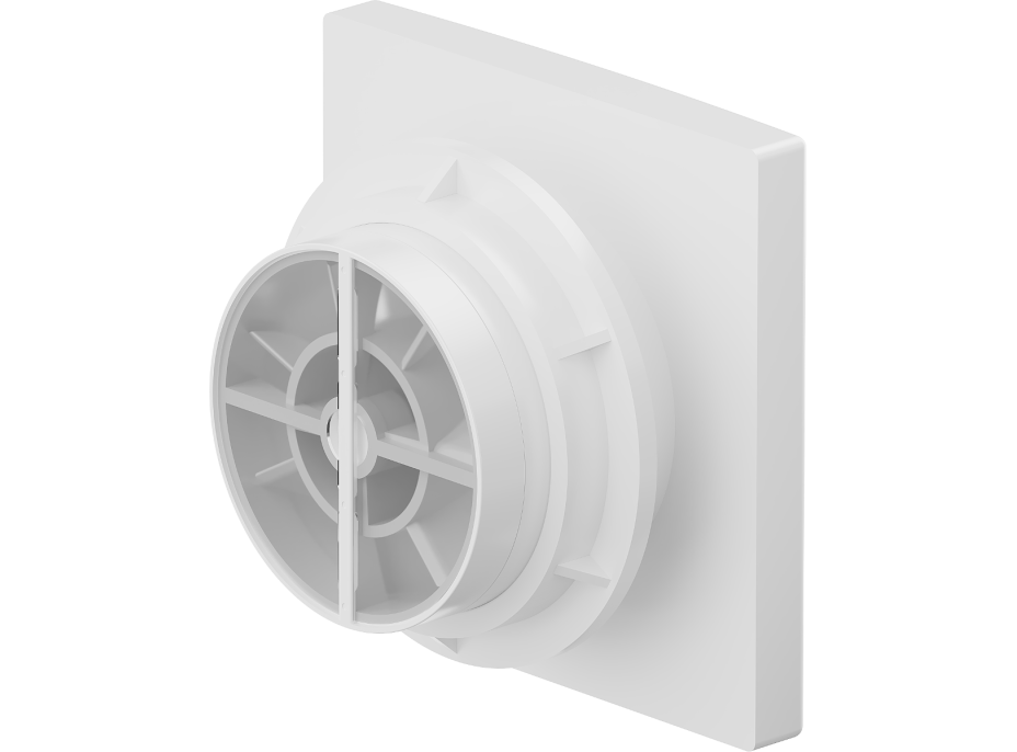 Kúpeľňový ventilátor MEXEN DXS 100 so spätnou klapkou - biely, W9603-100-00