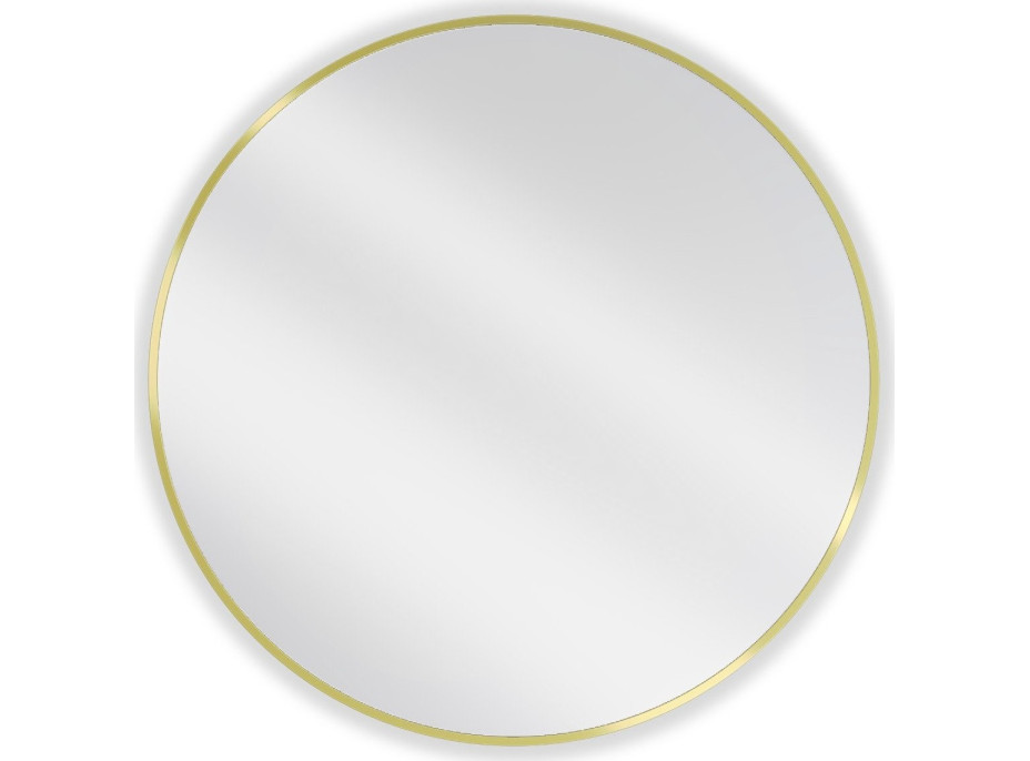 Okrúhle zrkadlo MEXEN LOFT 80 cm - zlatý rám, 9850-080-080-000-50