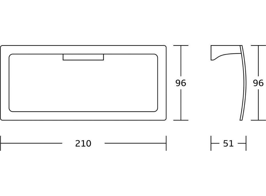 Kúpeľňový držiak na uteráky MEXEN RINO - obdĺžnikový - čierny matný, 7027032-70