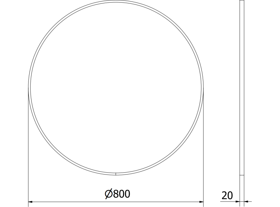 Okrúhle zrkadlo MEXEN LOFT 80 cm - zlatý rám, 9850-080-080-000-50