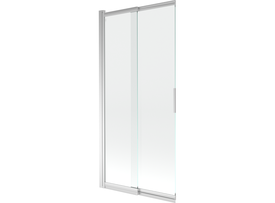 Vaňová zástena s posuvnými dverami MEXEN FOX 85x150 cm - chrómová - číre sklo, 891-085-002-01-00
