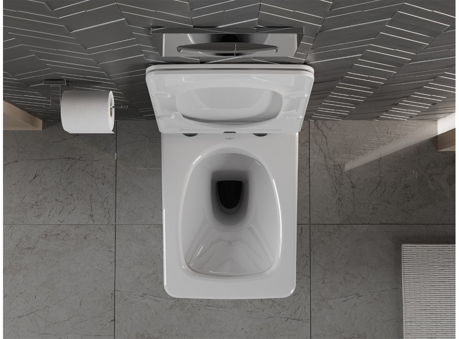 Závesné WC MEXEN VERA RIMLESS - biele + Duroplast sedátko slim, 30164000