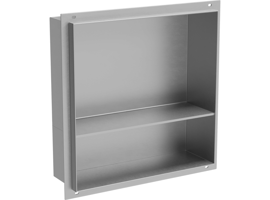 Zápustná polica pod omietku Mexen X-Wall-NR 30x30 cm - inox, 1911303010S