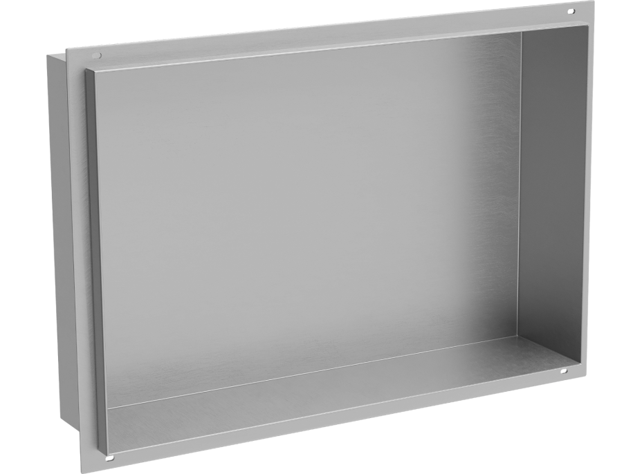 Zápustná polica pod omietku Mexen X-Wall-NR 45x30 cm - inox, 1911453010