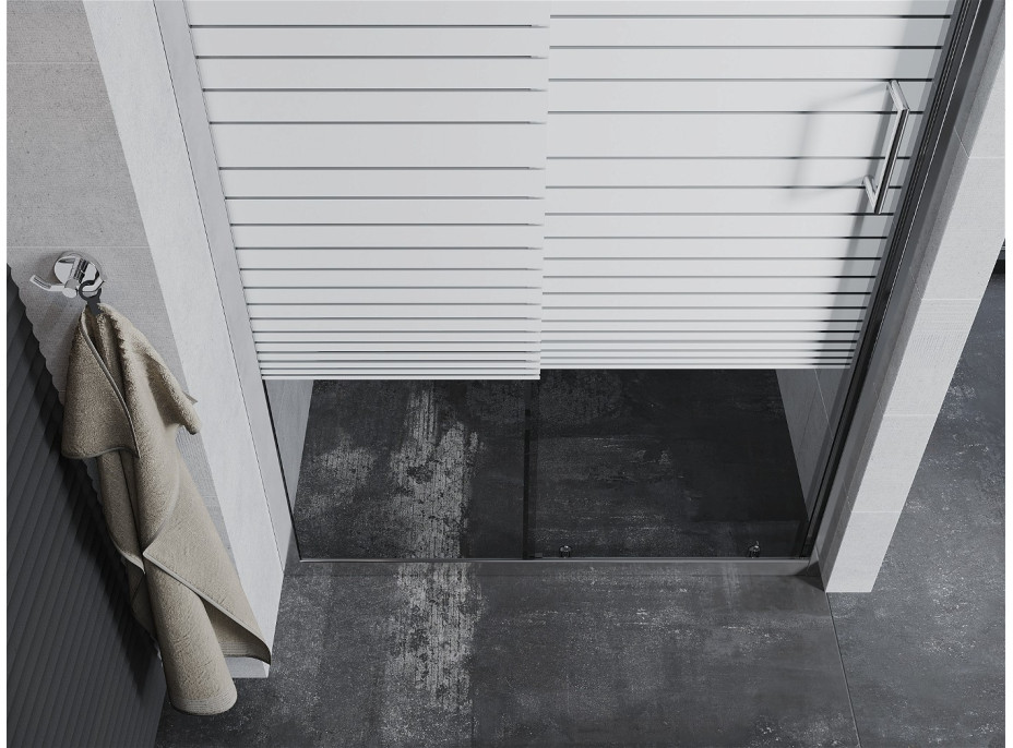Sprchové dvere MEXEN APIA 135 cm - STRIPE, 845-135-000-01-20