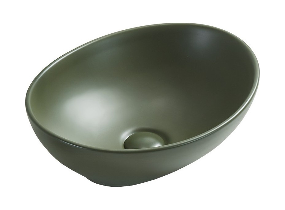 Keramické umývadlo MEXEN ELZA - khaki zelené matné, 21014043