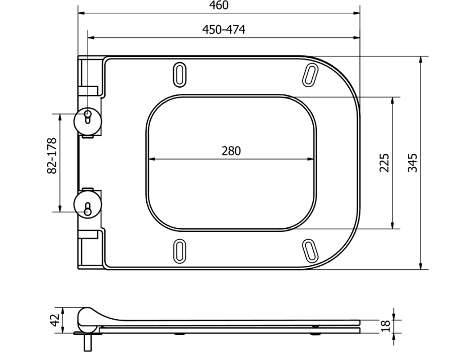 Duroplast WC sedátko MEXEN TEO - SlimBall - softclose - biele, 39070100