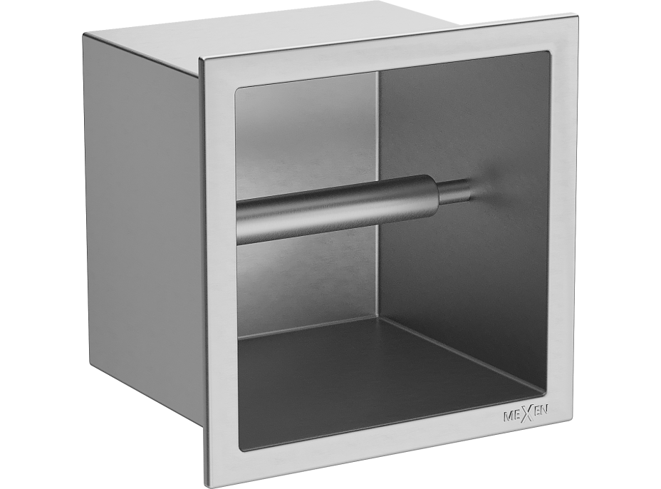 Podomietkový držiak toaletného papiera MEXEN X-WALL - kovový - inox, 1913