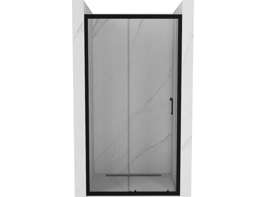 Sprchové dvere MEXEN APIA 135 cm - BLACK, 845-135-000-70-00