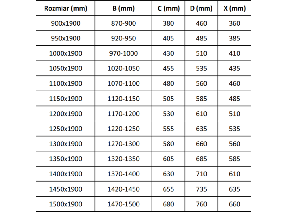 Sprchové dvere MEXEN APIA GOLD 110 cm - zlaté, 845-110-000-50-00