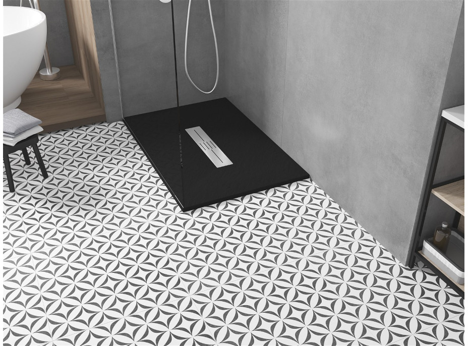 Sprchová SMC vanička MEXEN TORO 70x120 cm - čierna, 43707012