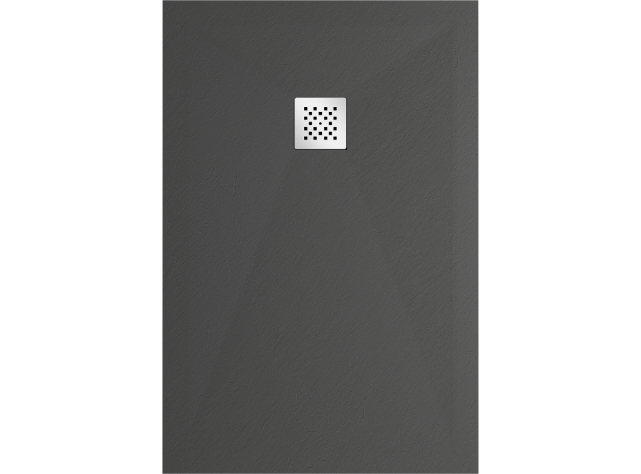 Sprchová vanička MEXEN STONE+ 90x110 cm - tmavo šedá - minerálny kompozit, 44719011