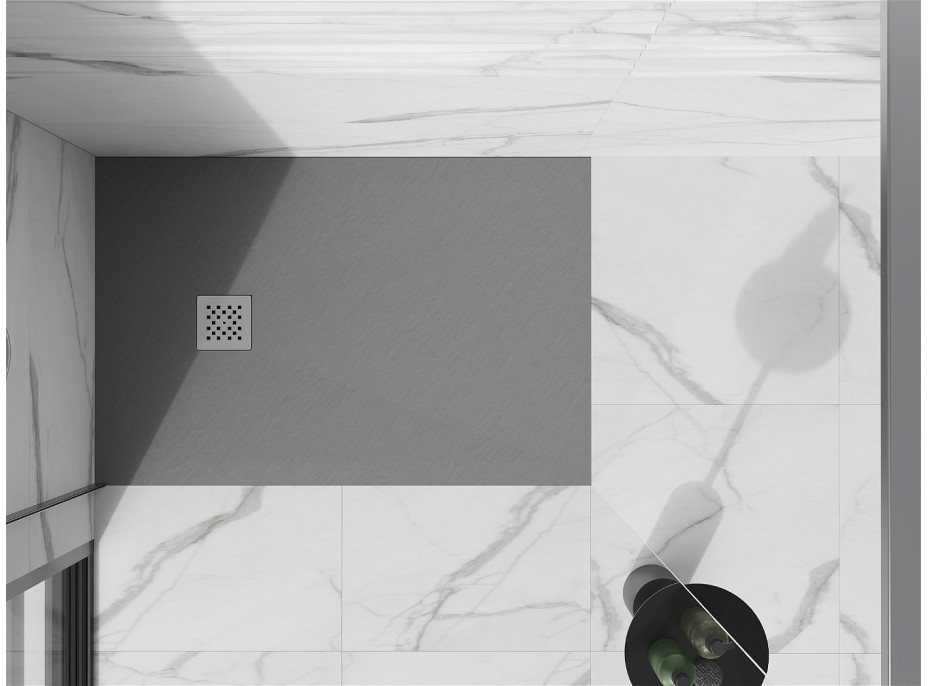 Sprchová vanička MEXEN STONE+ 70x140 cm - betónová šedá - minerálny kompozit, 44617014