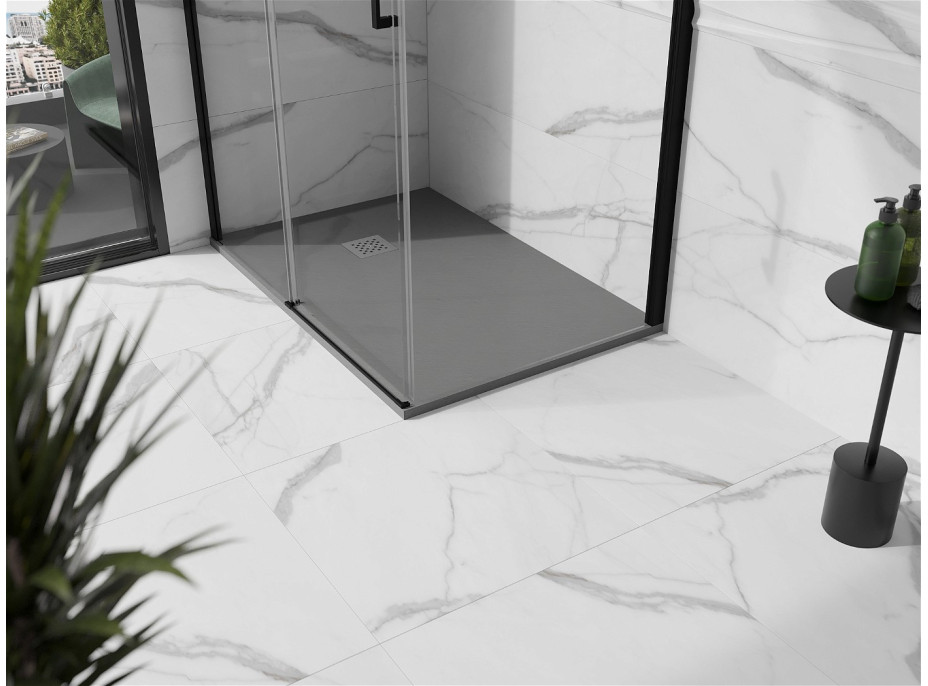 Sprchová vanička MEXEN STONE+ 100x140 cm - betónová šedá - minerálny kompozit, 44611014