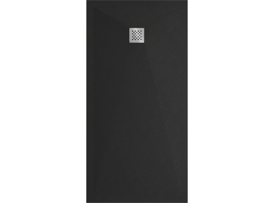 Sprchová vanička MEXEN STONE+ 80x160 cm - čierna - minerálny kompozit, 44708016