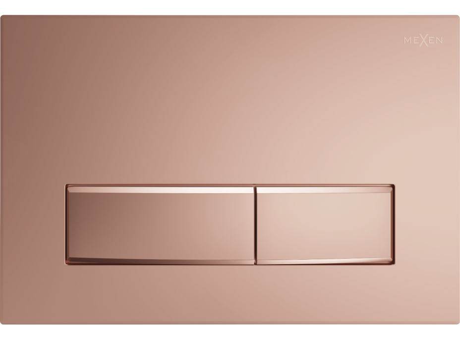 Ovládacie tlačidlo splachovadla Mexen Fenix 09 - rose gold - dvojčinné - plastové, 600905