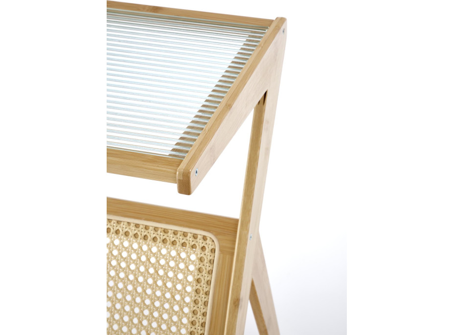 Konferenčný stolík FLORA - sklo/bambus