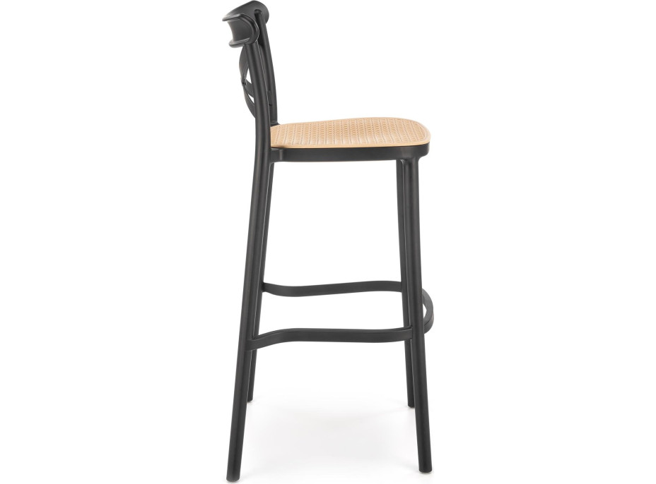 Barová stolička HORACIO - čierna / hnedá