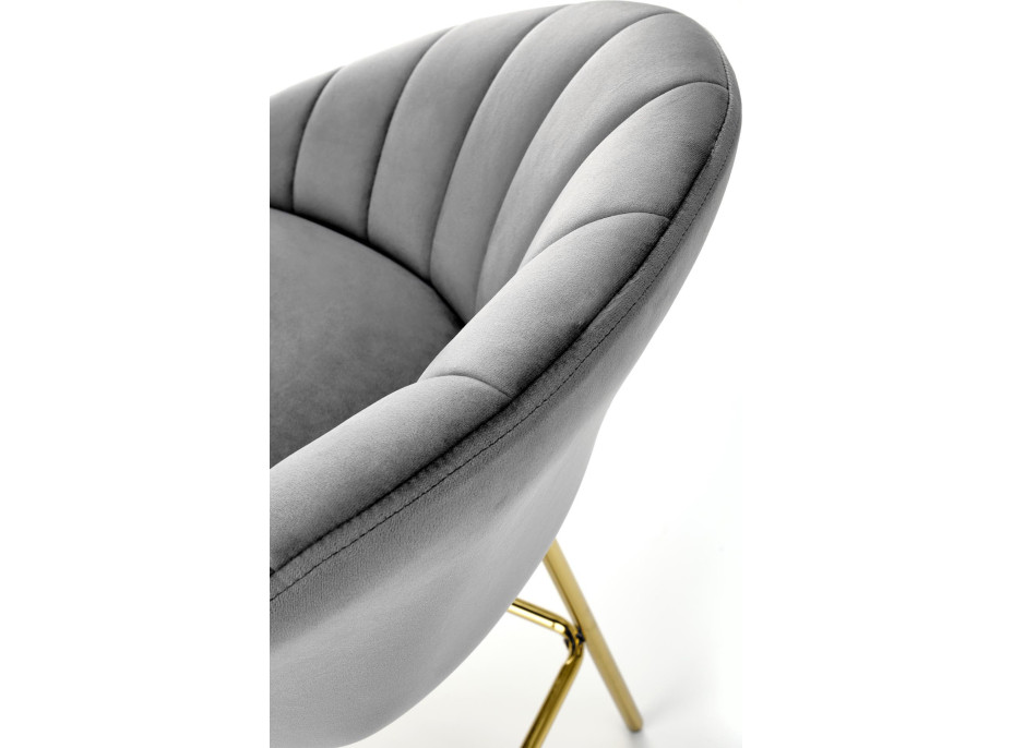 Barová stolička REESE - šedá / zlatá