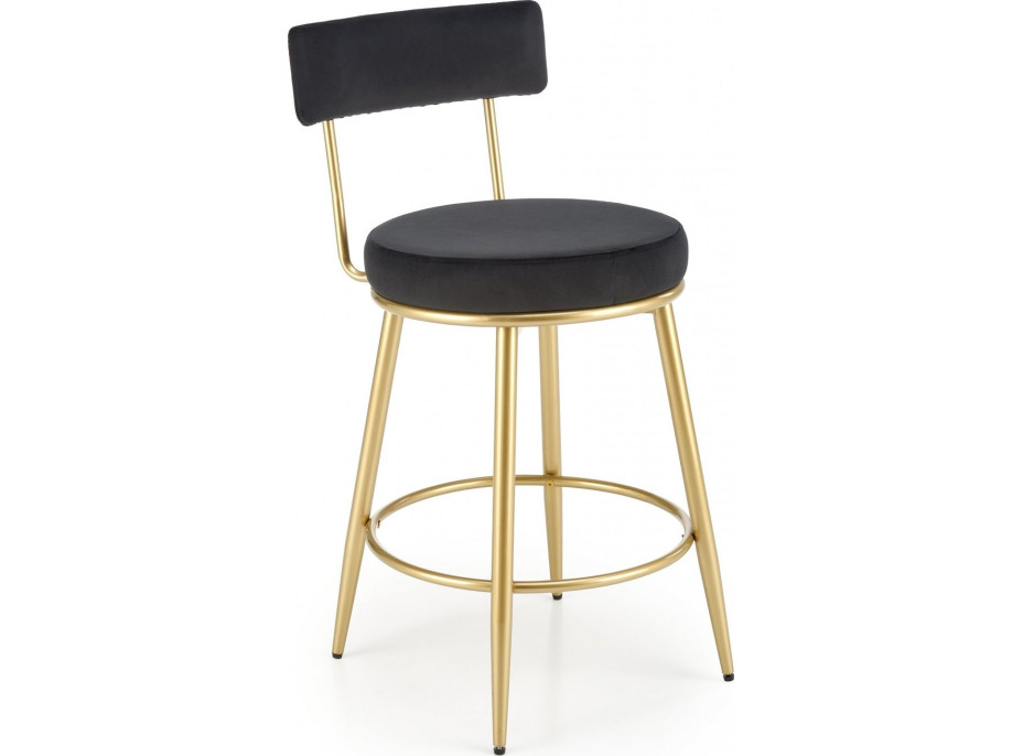 Barová stolička ISLA - čierna / zlatá