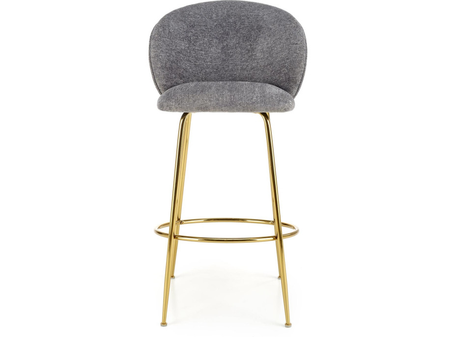 Barová stolička RILEY - šedá/zlatá