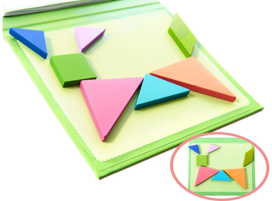 KIK Drevený magnetický tangram